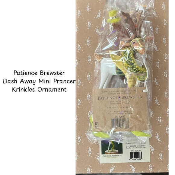 Patience Brewster Dash Away Mini Prancer Krinkles Ornamanet - Picture 1 of 1